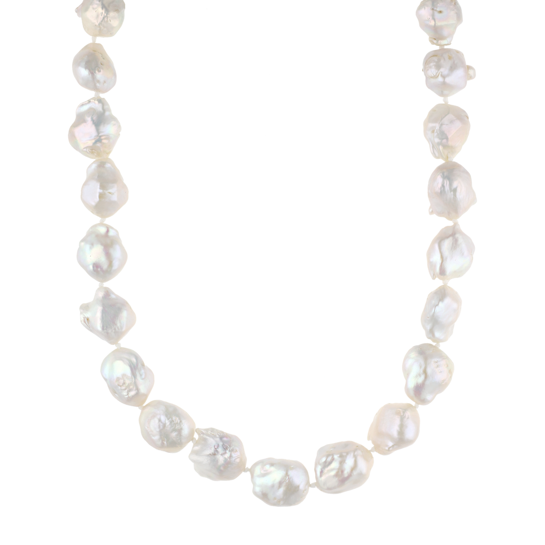 Collar perlas barroca blancas