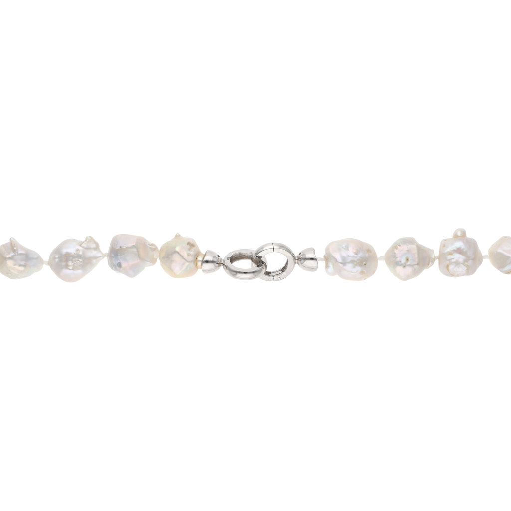 Collar perlas barroca blancas