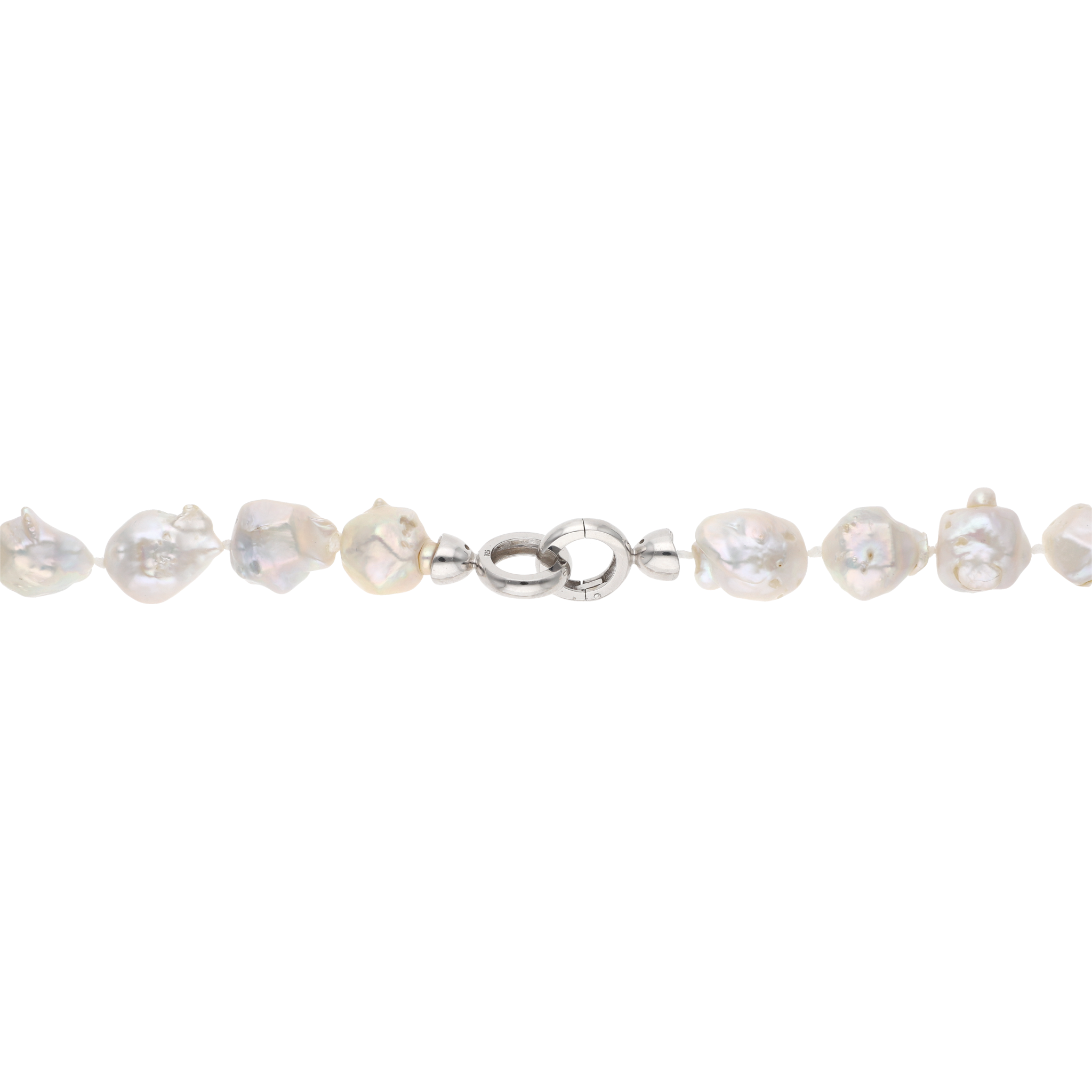 Collar perlas barroca blancas