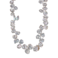 Collar perlas cereal grises