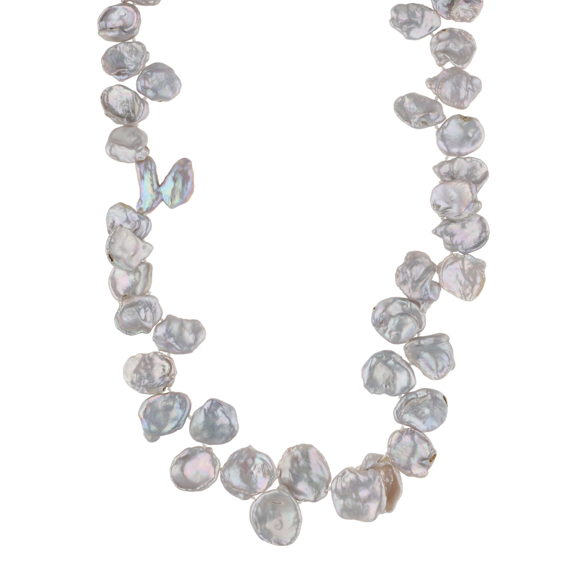 Collar perlas cereal grises