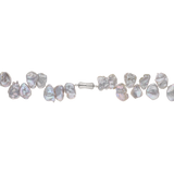 Collar perlas cereal grises