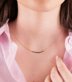 Collar sonrisa zafiros 14K