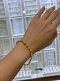 Pulsera bolas huecas 14K