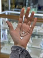 Collar piedra Virgen del Carmen madre perla