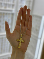 Collar cruz bimetal