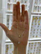 Collar/Choker dije baguettes circonias plata