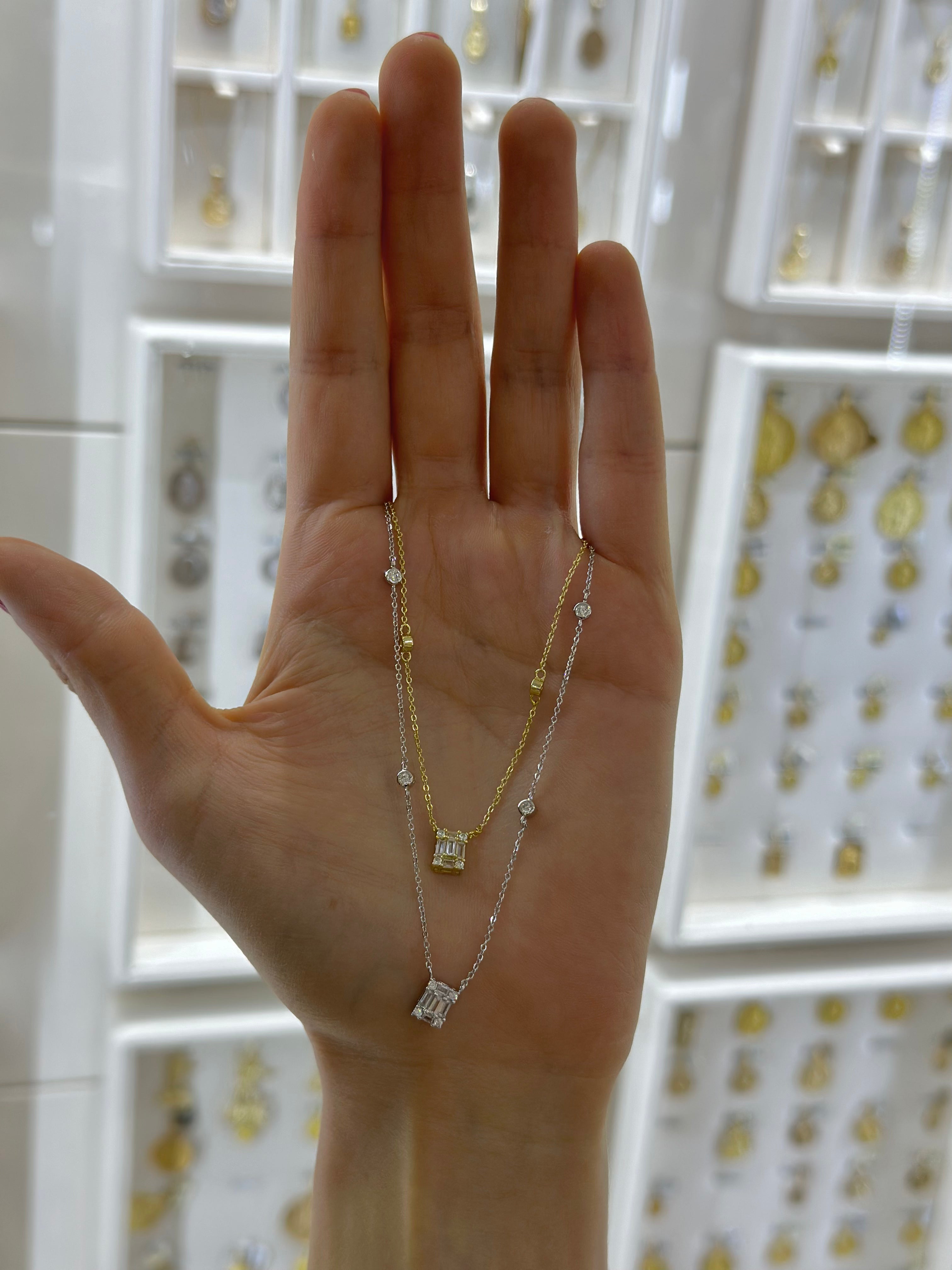 Collar/Choker dije baguettes circonias plata