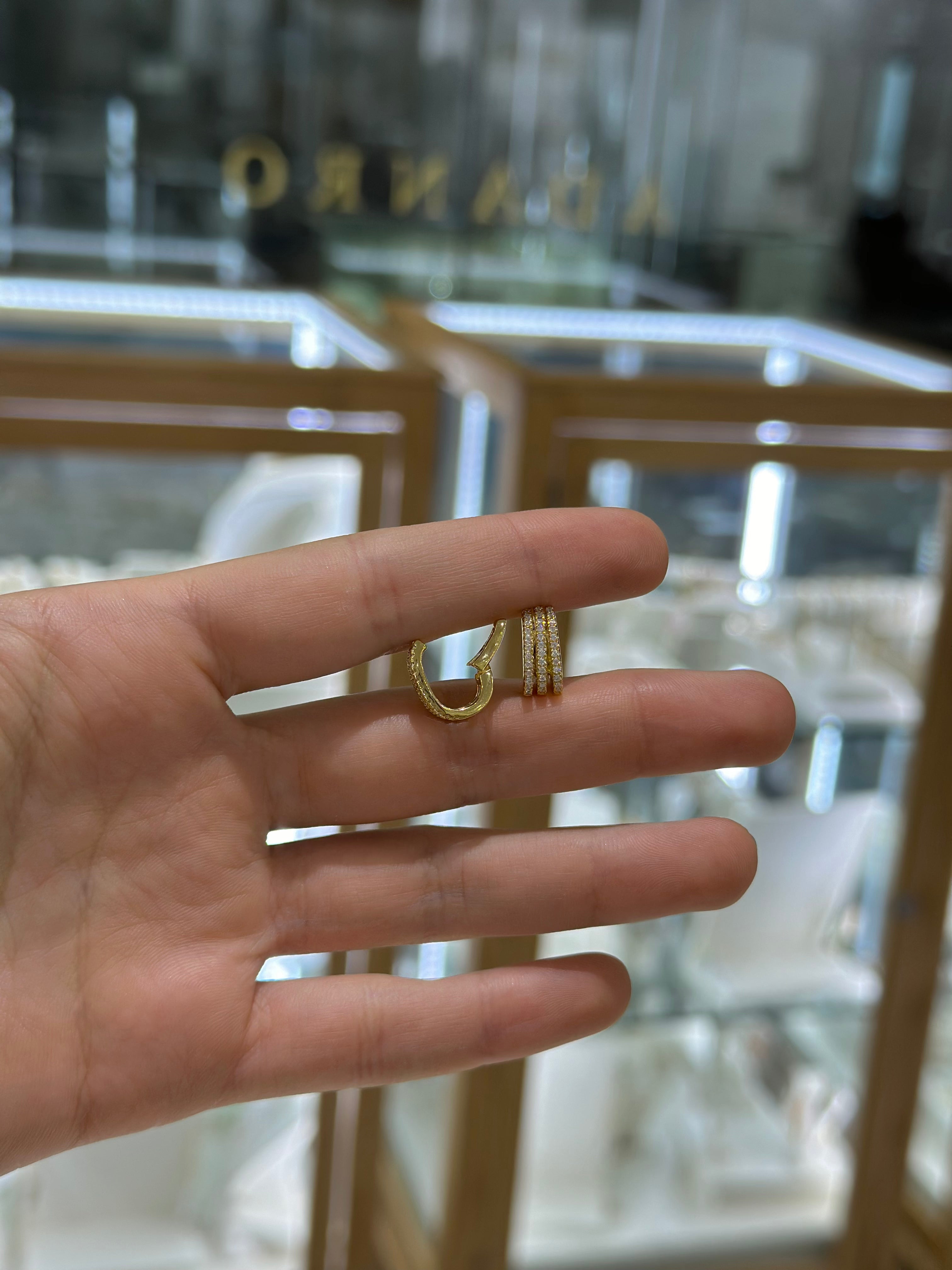 Earcuff 3 filas circonias plata