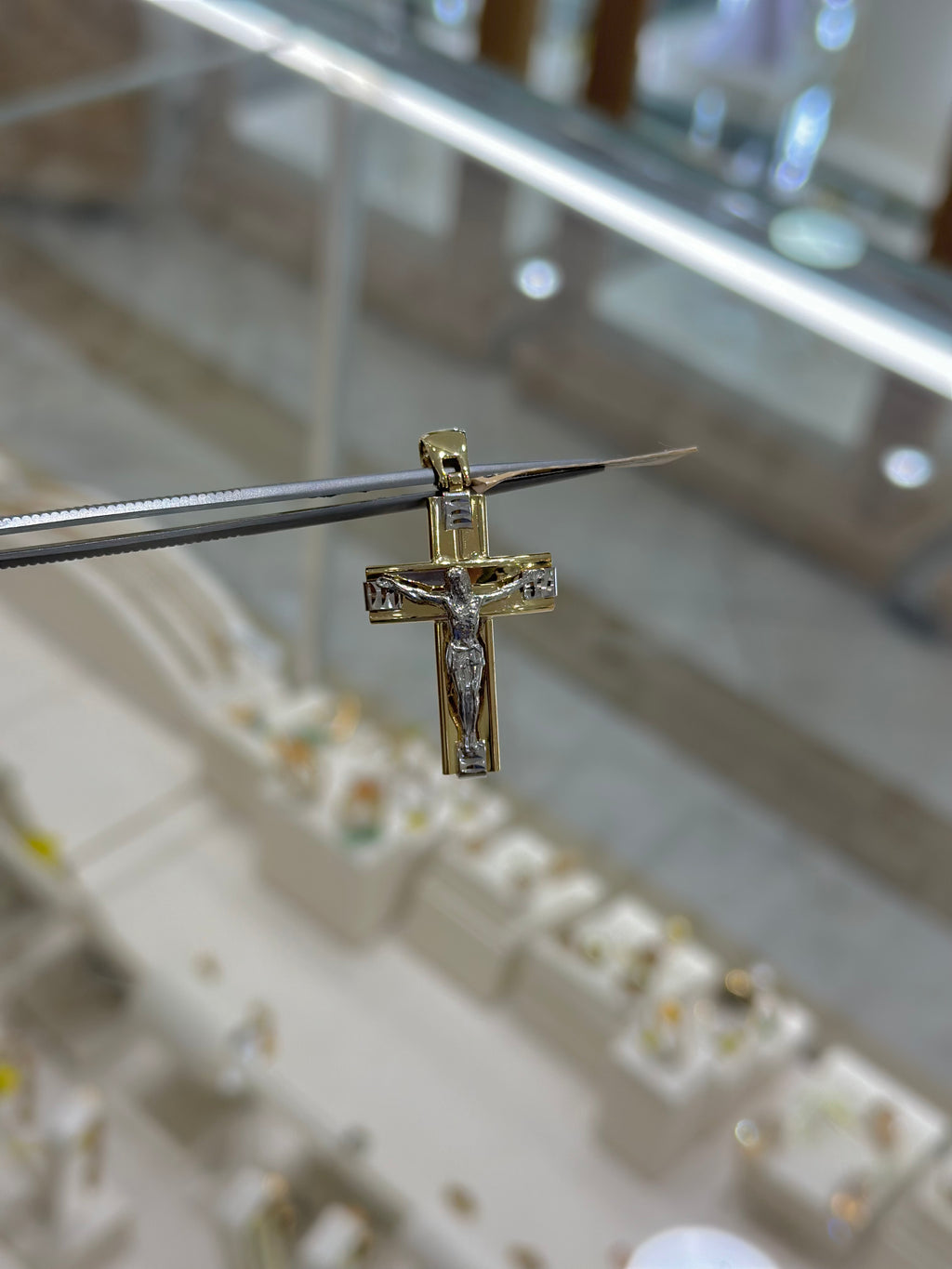Cruz bicolor 14K