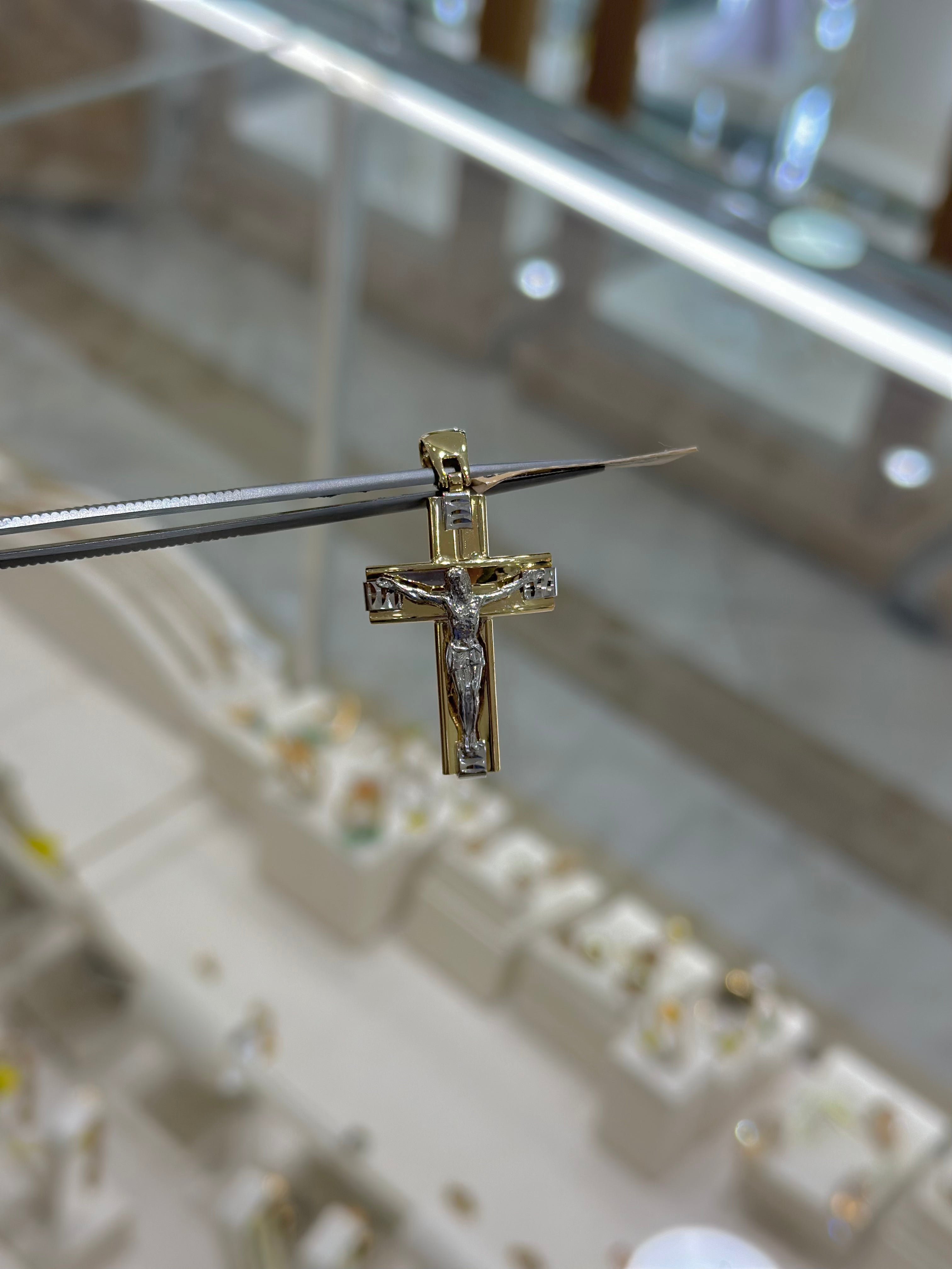 Cruz bicolor 14K
