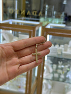 Cruz larga lisa 14K