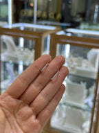 Arracadas circonias oro blanco 10K