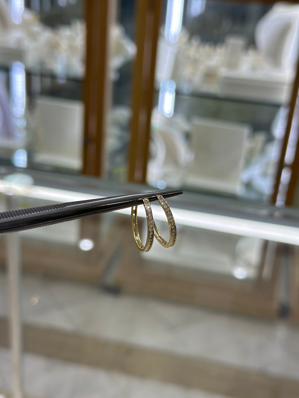 Arracadas circonias 14K