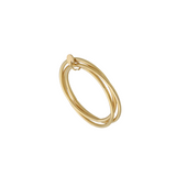3 anillos delgados entrelazados 14K