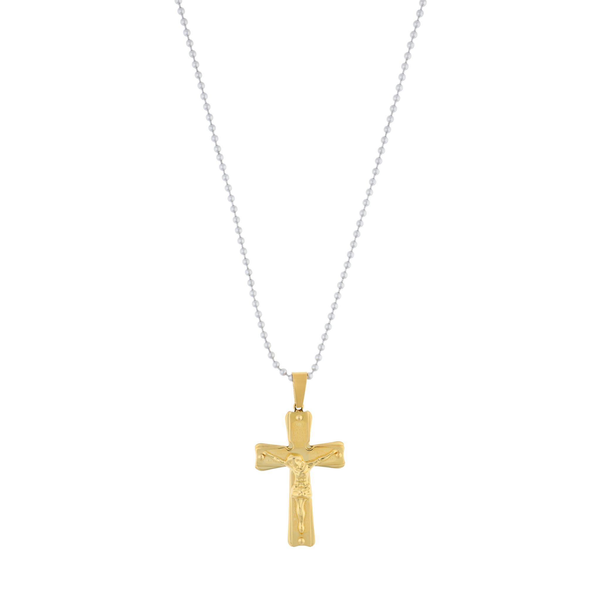 Collar cruz bimetal
