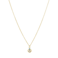 Collar corazón madre perla circonia azul plata
