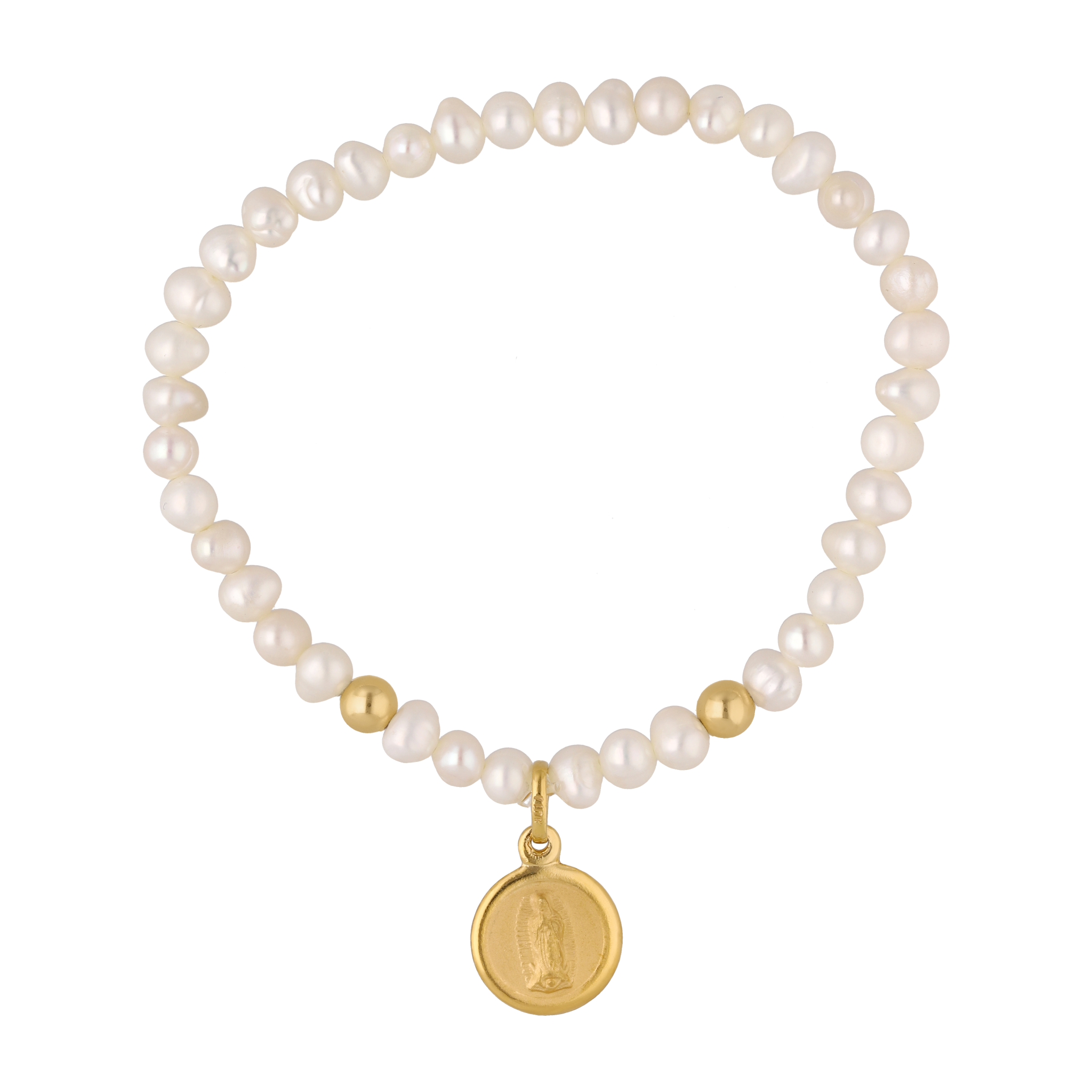 Pulsera perlitas escapulario Guadalupe