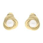 Broquel nudo perla plata