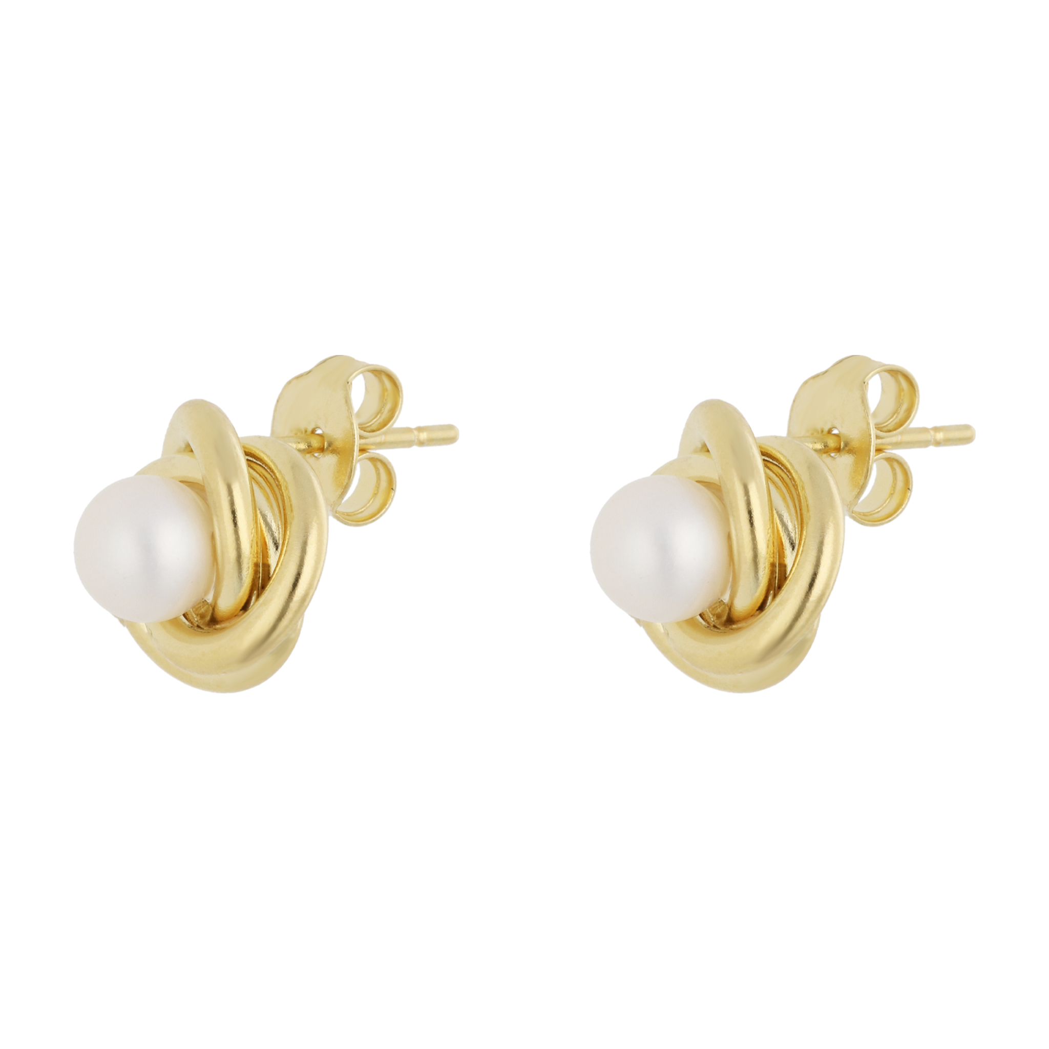 Broquel nudo perla plata