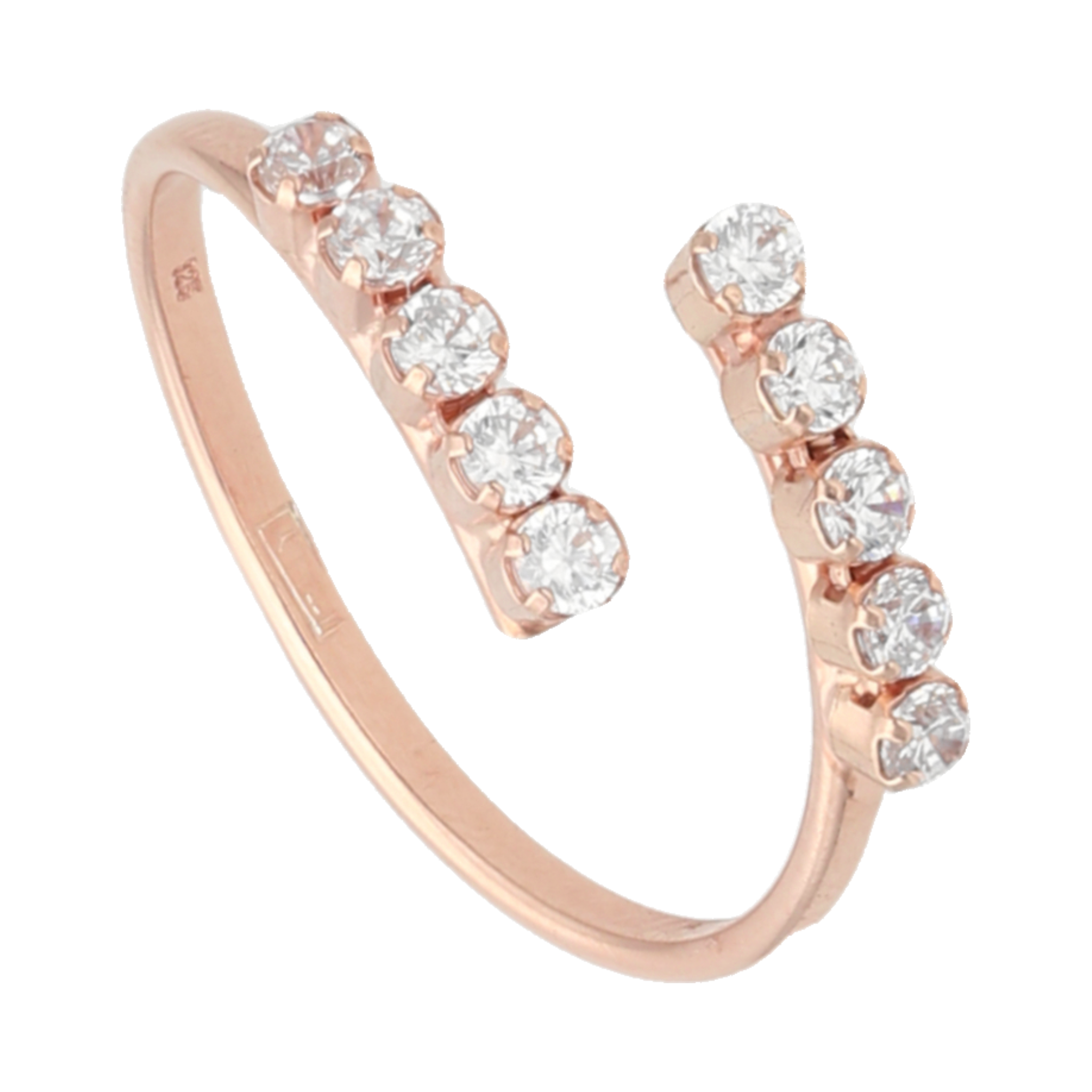 Anillo tu y yo circonias plata