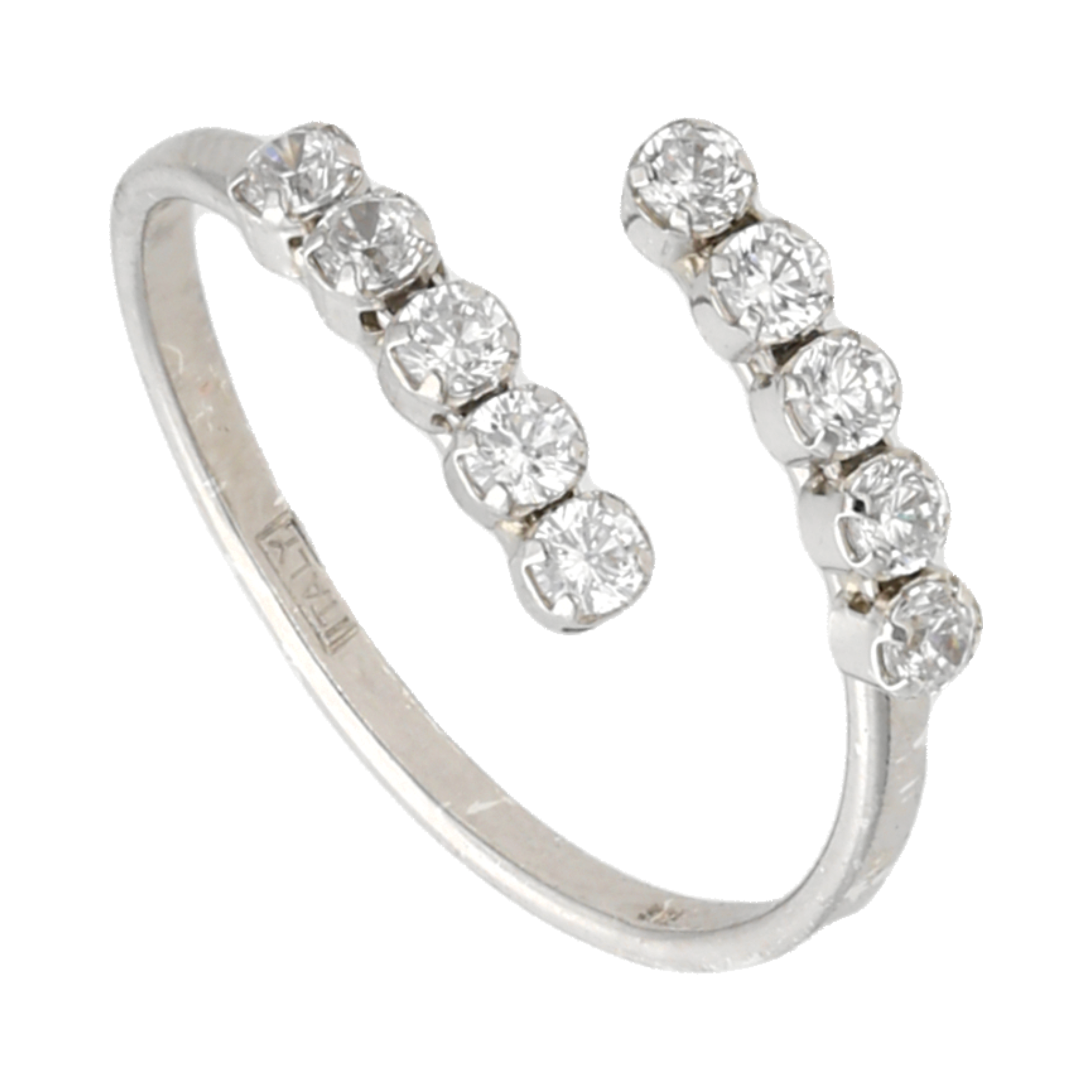 Anillo tu y yo circonias plata