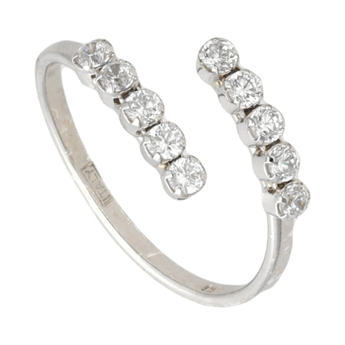 Anillo tu y yo circonias plata