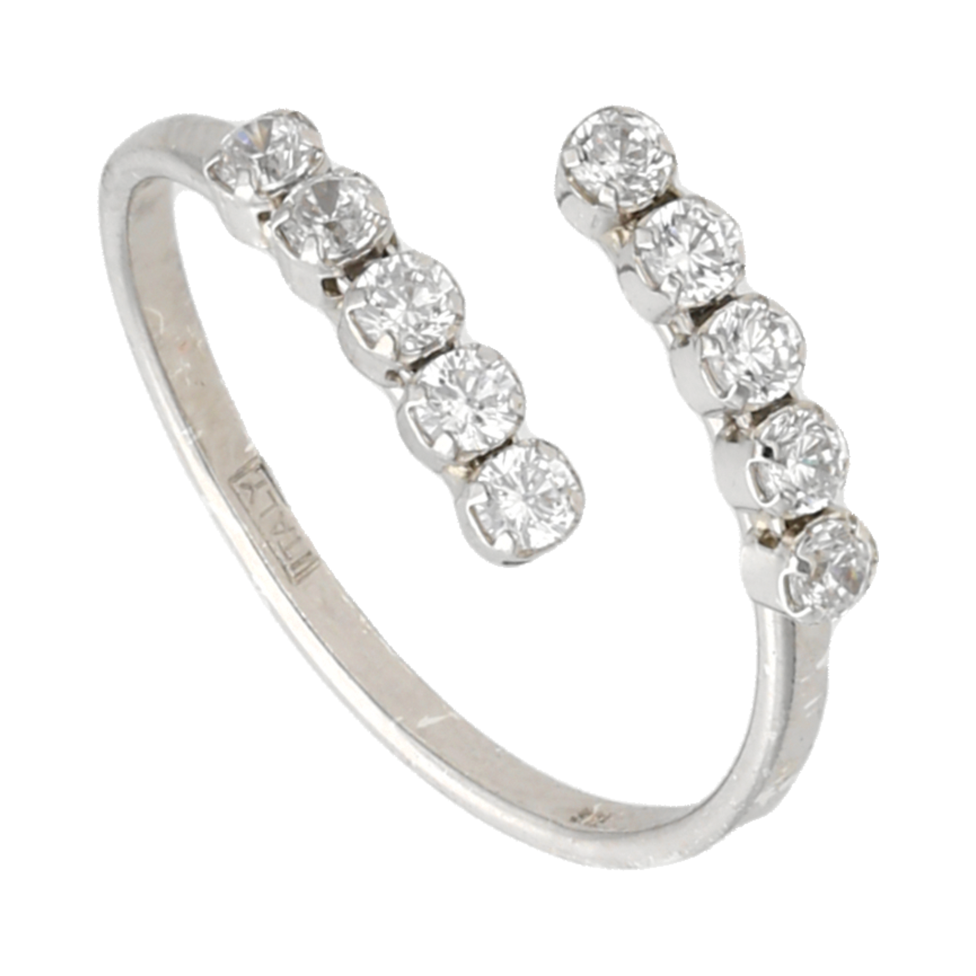 Anillo tu y yo circonias plata