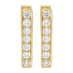 Arracadas cuadradas circonias plata