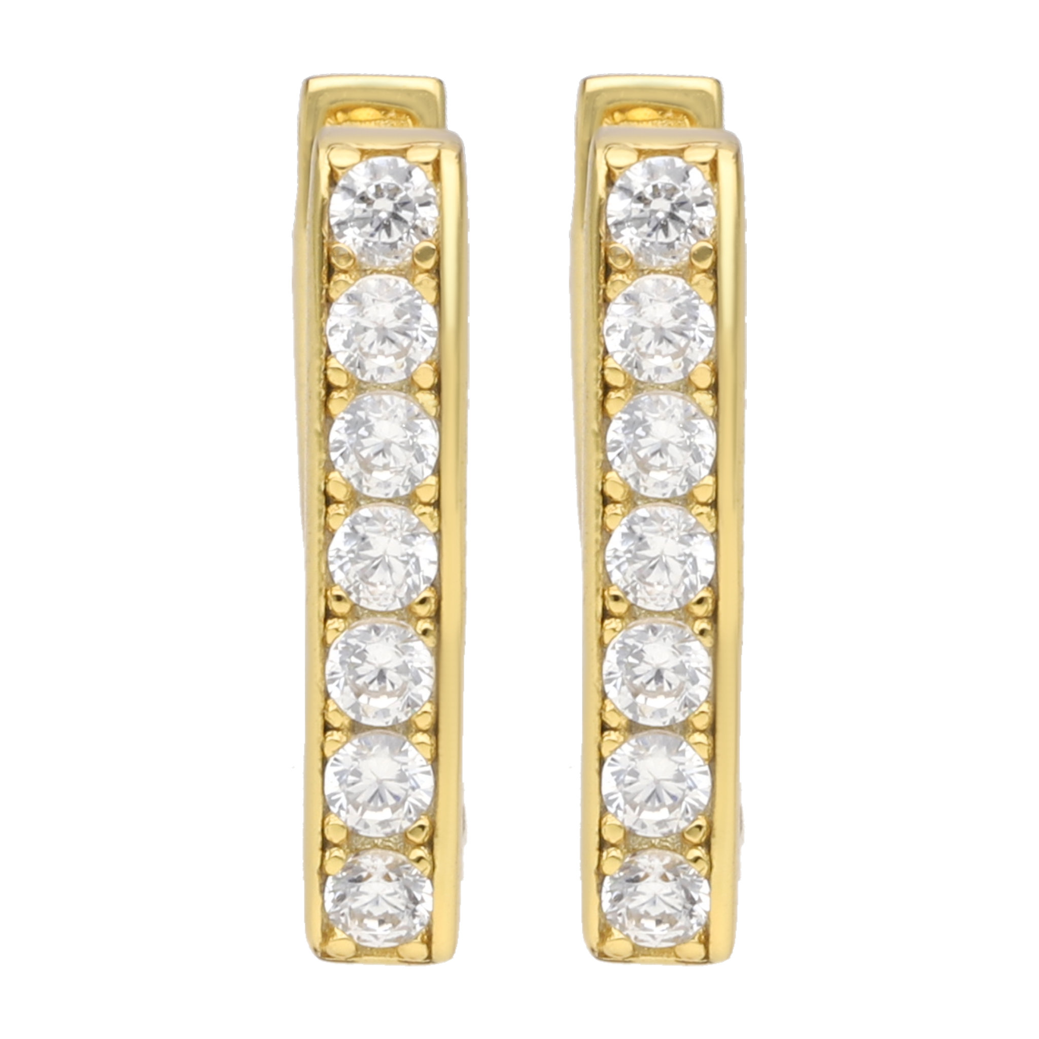 Arracadas cuadradas circonias plata