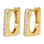 Arracadas cuadradas circonias plata