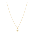 Collar corazón candado plata