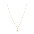 Collar corazón candado plata