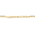 Pulsera plata amarilla circonias 14K