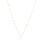 Collar plata cruz mini circonias