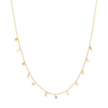 Collar dijes estrellas y lunas plata