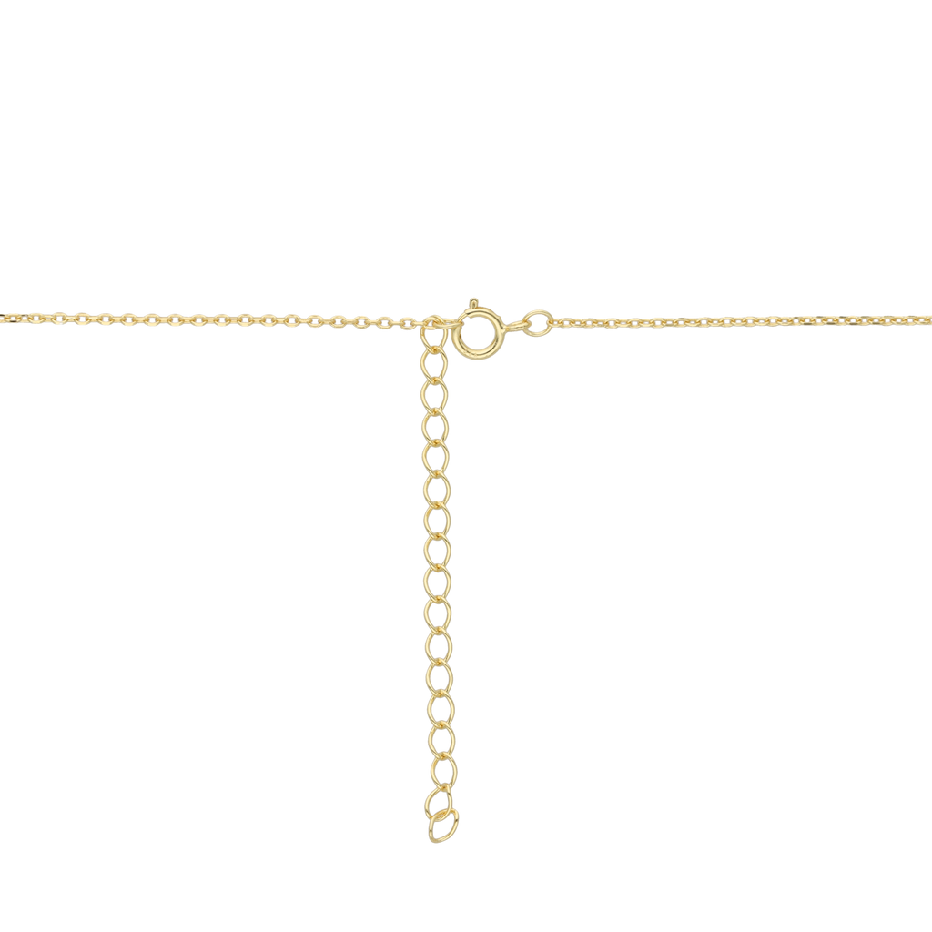 Collar barra curveada circonias colores plata