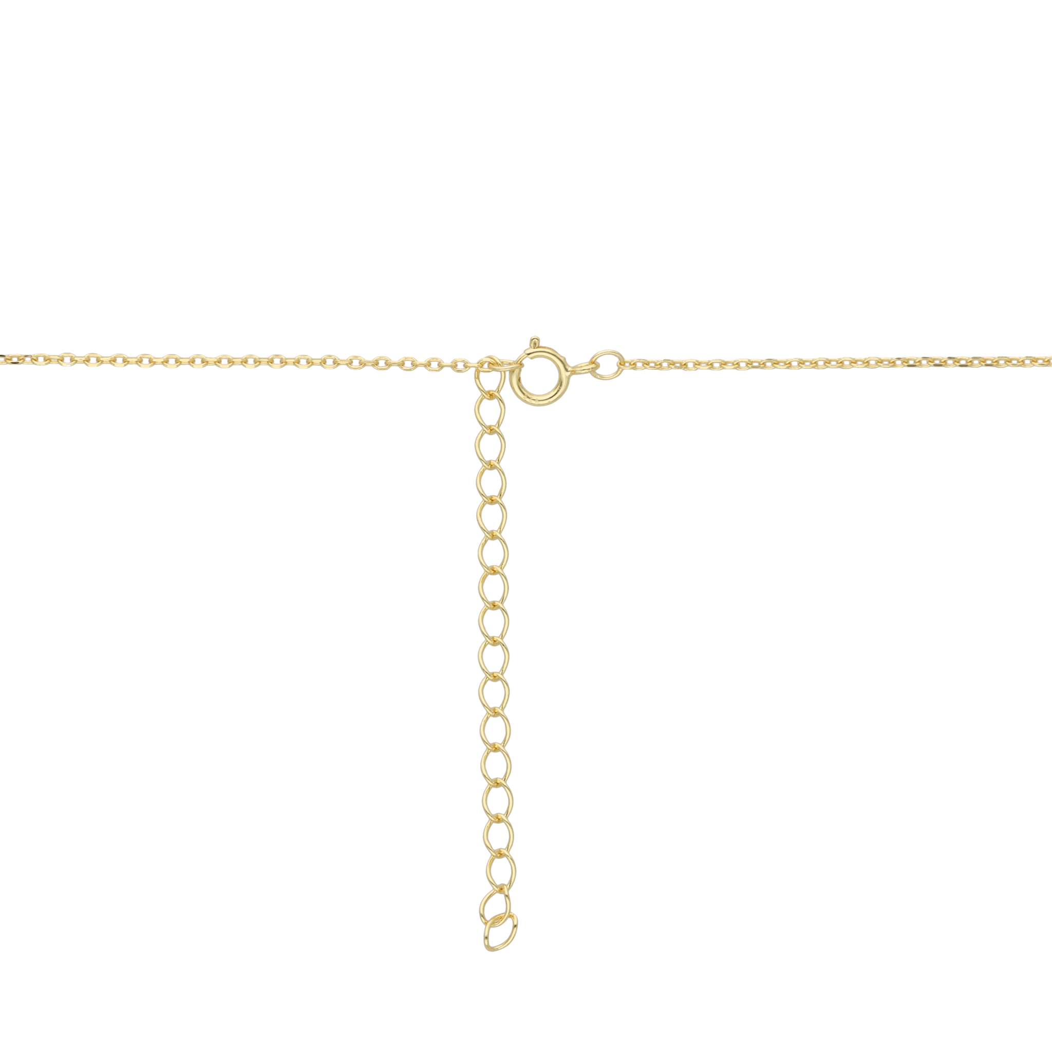 Collar barra curveada circonias colores plata