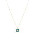Collar rosa del viento esmaltada plata