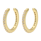Earcuff 1 fila circonias plata