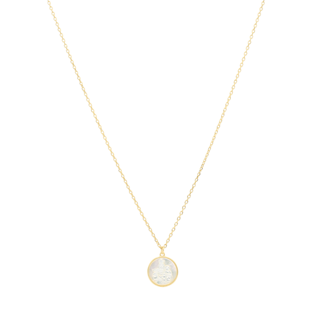 Collar medalla Virgen del Carmen madre perla