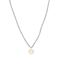 Collar piedra Virgen del Carmen madre perla