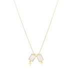 Escapulario plata Virgen del Carmen, Sagrado Corazón y dijes colgantes