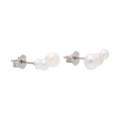 Ear climber 3 perlas plata