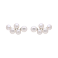 Ear climber perlas desnivel plata
