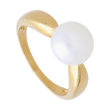 Anillo perla blanca  9mm plata