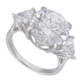 Anillo 3 circonias plata