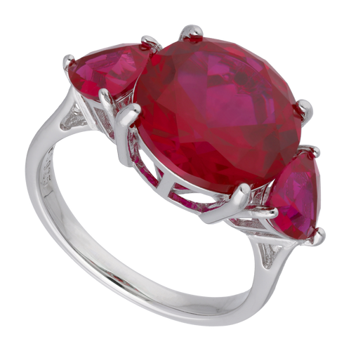 Anillo 3 circonias plata