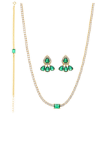 Set verde plata amarilla