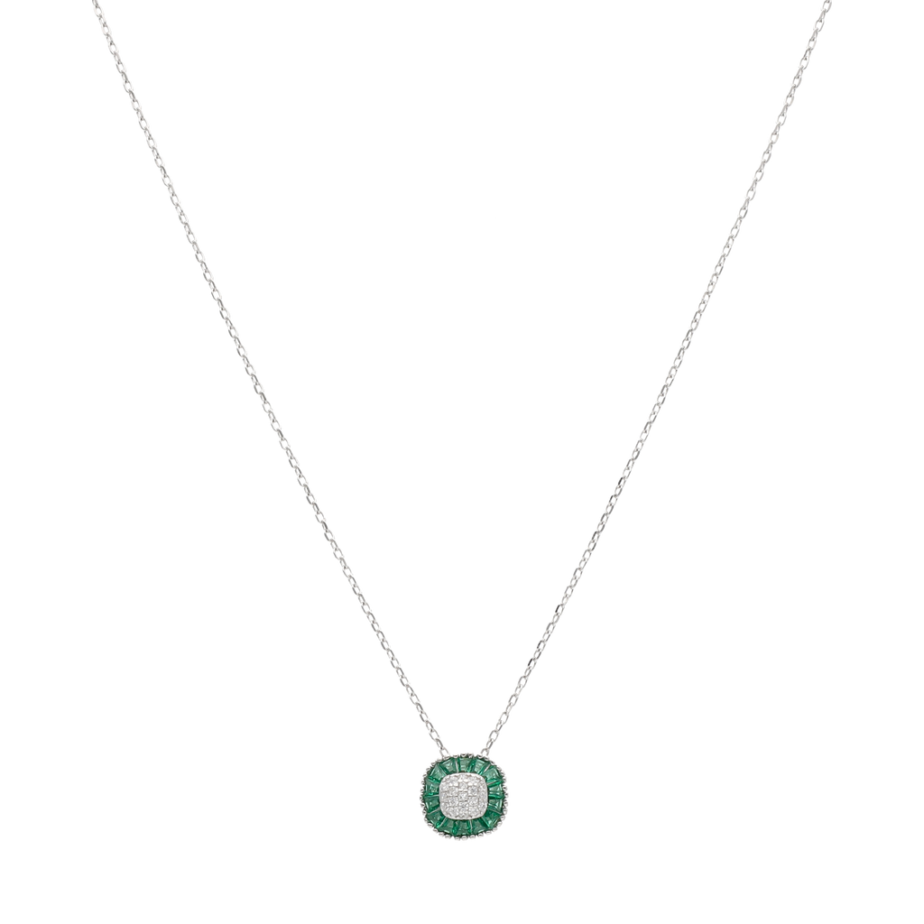 Collar circonias 2 colores plata